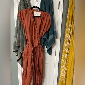 Not Perfect Linen Margaret Jumpsuit